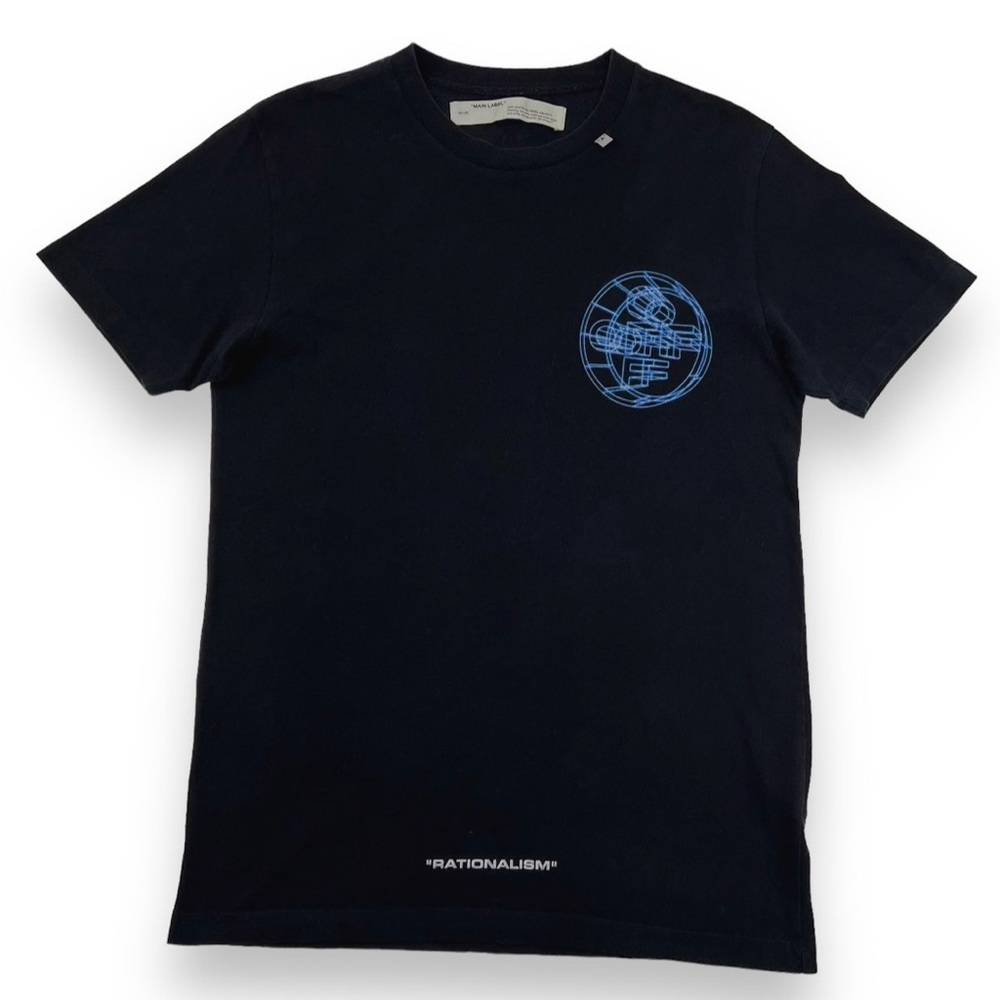 Off-White Rationalism Print Black T Shirt size XXS